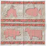 Sovie HOME Serviette BBQ-Grillfest in Rot-Beige aus Tissue Produktbild-Vorschau 4