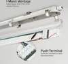 LED Feuchtraumleuchte Wannenleuchte 150cm 1x 22W T8 Röhre Produktbild-Vorschau 5