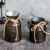 Kovový kvetináč Retro vzor robustný kovový ľahký vysoký Náhľad obrázku produktu 6