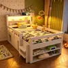 Łóżko wielofunkcyjne 90 x 200 cm z drewna sosnowego Łóżko Podgląd zdjęcia produktu 3