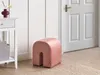 BELIANI Pouf Rosa Samt 42 x 42 x 35 cm U-Form Modern Produktbild-Vorschau 2