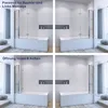 Duschabtrennung für Badewanne 150 x 140 cm Duschtrennwand Produktbild-Vorschau 3
