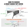 Taud de bateau VEVOR 4 arceaux Bimini Top, largeur Voir les images du produit 6