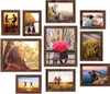 Sada 10 hnedých rámov na fotografie - koláž s viacerými Náhľad obrázku produktu 1