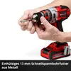 A person's hands are shown inserting a drill bit into a cordless drill. Produktbild-Vorschau