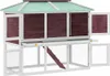 vidaXL Kleintier-/Kaninchenstall 2 Etagen Braun Holz Produktbild-Vorschau 2