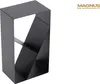 A black metal firewood rack with a modern, geometric design, shown against a white background. The brand logo and tagline are visible in the upper right corner. Anteprima dell’immagine prodotto