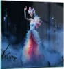Bilder auf glas - Frau Geheimnis Nacht Wald - 70x70cm - Produktbild-Vorschau 1