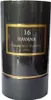 A cylindrical black product packaging with gold accents and text. Anteprima dell’immagine prodotto