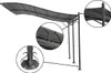 Anbaupergola gebogen aus Metall - 3 x 4 m - Grau Produktbild-Vorschau 4