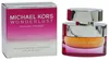 Parfum Michael Kors Wonderlust Sensual Essence in farbintensivem Glasflakon mit Farbverlauf von Orange zu Pink, silberner Kappe und passender Box in Pink-Weiß. Anteprima dell’immagine prodotto