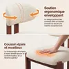 Lot de 2 chaises de salle à manger en chenille,bois massif Voir les images du produit 6