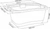 A diagram of a laundry basket with dimensions indicated. Produktbild-Vorschau