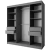 BEAUTYSOFA | Kleiderschrank MARIO II 200 cm Graphite – Produktbild-Vorschau 3