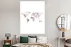 MuchoWow® Poster Weltkarte - Farbe - weiß 120x160 cm - Produktbild-Vorschau 4