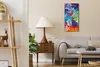Leinwand Wanduhr Wandkunst Uhr Quarz 30x60 abstrakte bunte Produktbild-Vorschau 3