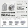 Madenschrauben M3x5 mit Kegelspitze und Innensechskant 50 Produktbild-Vorschau 2