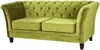 Chesterfield Schlafsofa 2 Sitzer Sofa Bettfunktion Couch Produktbild-Vorschau 5