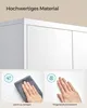 Close-up of a white cabinet with two inset images showing cleaning and fingerprint resistance. Náhled obrázku produktu
