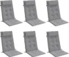 vidaXL Hochlehner-Auflagen 6 Stk. Grau Oxford-Gewebe Produktbild-Vorschau 3