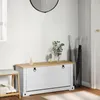 vidaXL Skříň na boty , bílá, 99 x 32 x 49 cm, masivní Náhled obrázku produktu 3