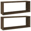 vidaXL Mensole a cubo 2 pz. Aspetto rovere marrone Anteprima dell’immagine prodotto 1