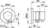 KEUCO 59541251201 Absperrventil IXMO Comfort 59541,rund Produktbild-Vorschau 2