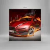 Bilder auf glas - Auto Flammen Rot - 40x40cm - Glasbilder - Produktbild-Vorschau 3