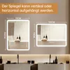 Badspiegel-mit-Beleuchtung 150x70cm - Badezimmerspiegel LED Produktbild-Vorschau 3