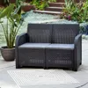 Keter Garden 2-Sitzer Sofa Rosalie Graphitgrau Produktbild-Vorschau 2
