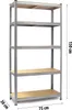 Regał metalowy magazynowy 150 x 75 x 30 cm Humberg HR-810 Náhľad obrázku produktu 6