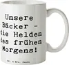 Mr. & Mrs. Panda Trinkbecher Spruch Bäcker Helden - Weiß - Produktbild-Vorschau 1