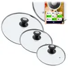 A collage of glass pot lids of different sizes, with a text overlay showing sizes and quantity. Anteprima dell’immagine prodotto
