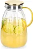 Vilde | Carafe en verre - Avec couvercle - Transparent - Voir les images du produit 1