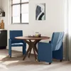 vidaXL Sedie da pranzo con rotelle, set da 2 pezzi, blu, 58 Anteprima dell’immagine prodotto 3