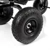 A close-up view of the wheels of a wagon. Náhled obrázku produktu