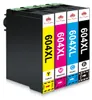 A set of four Epson 604XL ink cartridges in yellow, magenta, cyan, and black. Produktbild-Vorschau