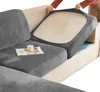 Potah na sedák pohovky – šedý – 60–95 cm – elastický potah Náhled obrázku produktu 2