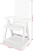 vidaXL Sedie da giardino regolabili 2 pz. Plastica Bianco Anteprima dell’immagine prodotto 8