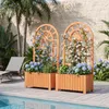 Jardinière COSTWAY avec treillis, jardinière d'extérieur Voir les images du produit 2
