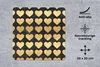 MuchoWow® Mauspad Mousepad Muster - Herz - Gold - Schwarz Produktbild-Vorschau 2