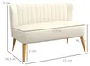 HOMCOM Sofa 2-Sitzer Couch Stoffsofa Sitzmöbel Polstersofa Produktbild-Vorschau 3