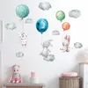 Wandsticker Hasen Wandtattoo Kinderzimmer Kaninchen Sterne Produktbild-Vorschau 2
