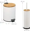Ensemble de salle de bain Relaxdays, poubelle et brosse de Voir les images du produit 4