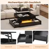 Merax Couchtisch höhenverstellbar 65x65cm mit LED und 2 Produktbild-Vorschau 8