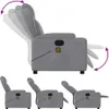 vidaXL Massagesessel Hellgrau Stoff Produktbild-Vorschau 5