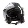 Casco jet CMX - casco scooter Pepper bianco lucido + pelle Anteprima dell’immagine prodotto 1