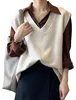 Maglione elegante a V con maniche lunghe Anteprima dell’immagine prodotto 1