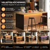 Îlot de cuisine Flieks avec éclairage LED, plan de travail Voir les images du produit 8
