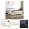 The Living Store Boxspringbett mit Matratze & LED Creme Produktbild-Vorschau 9